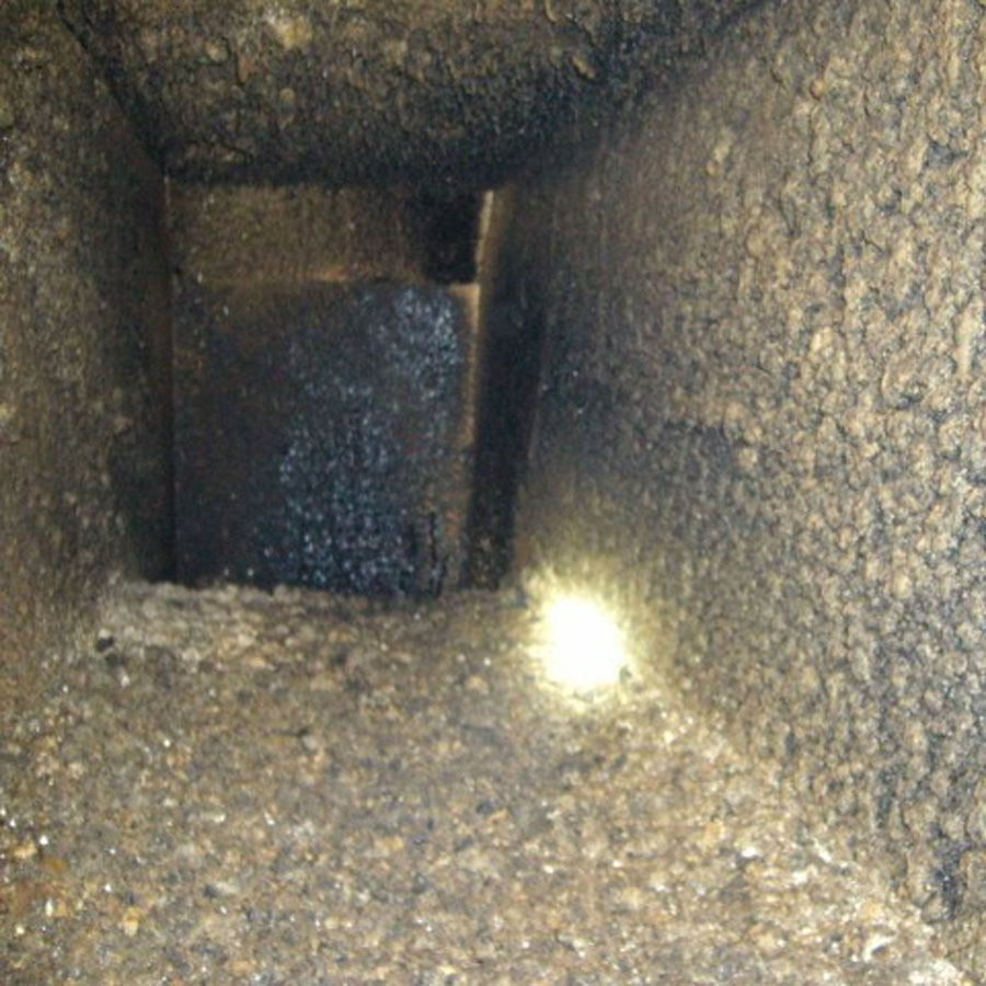 before cleaning of duct